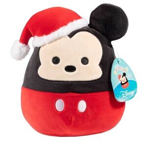 🎄NWT SQUISHMALLOW 8” DISNEY SANTA MICKEY MOUSE CHRISTMAS HOLIDAY PLUSH